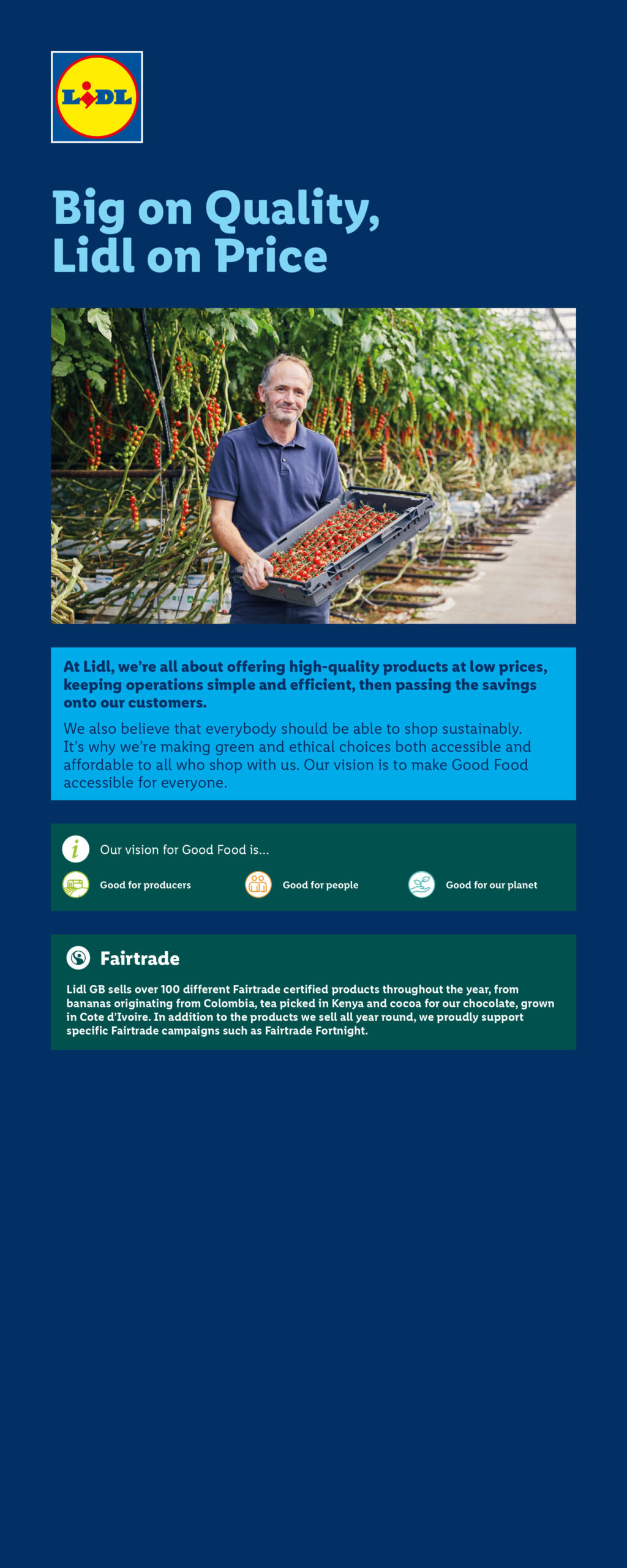 Big on quality, Lidl on price banner